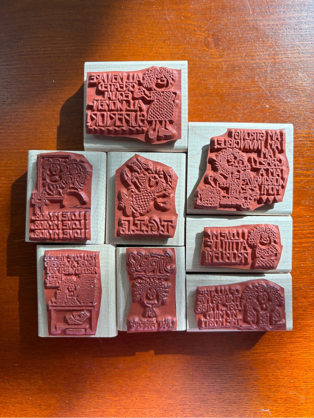 Stampin' Up! Stamp Set - “Working Woman” Wood Mounted RETIRED 1993 RARE - Picture 3 of 9